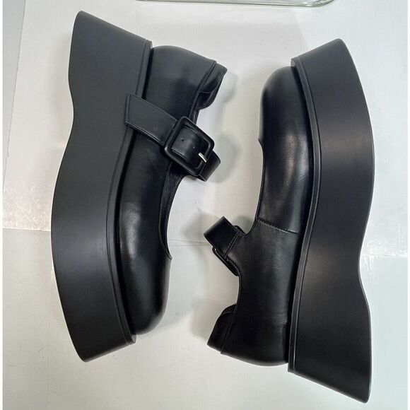 Free People x Jeffrey Campbell Black Mary Jane Platform Shoes Sz 8.5 Ichika New - Picture 11 of 15